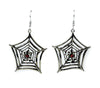 Red Stone Spider Web Gothic Earrings Cosplay