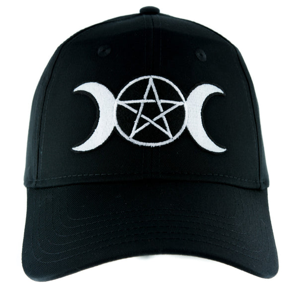 Triple Goddess Wicca Moon Pentagram Hat Baseball Cap Alternative Pagan Clothing Witchcraft