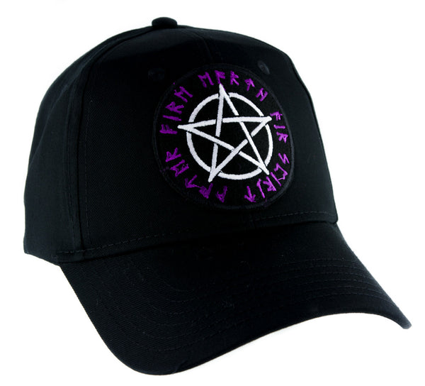 Rune Scrip Wicca Pentagram Hat Baseball Cap Alternative Pagan Clothing Witchcraft