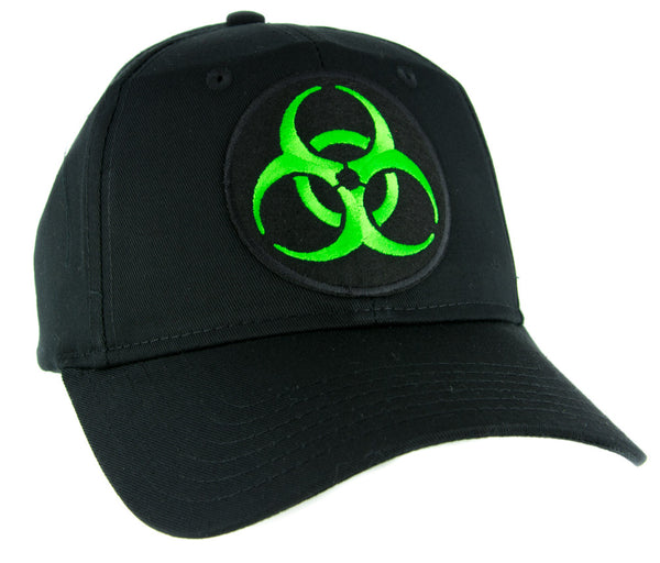 Toxic Green Biohazard Sign Hat Baseball Cap Horror Clothing Zombie Apocalypse