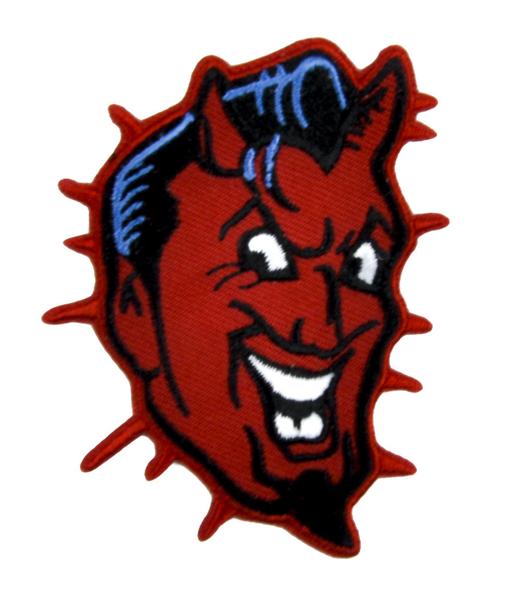 Classic Red Devil Patch Iron on Applique Alternative Clothing