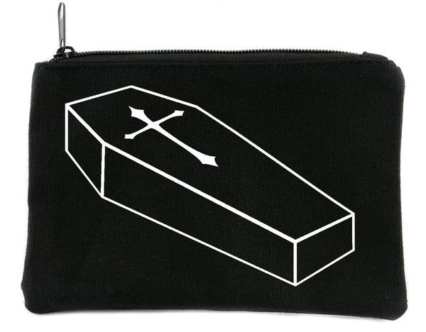 Voodoo Coffin with Cross Cosmetic Makeup Bag Pouch Alternative Gothic Accessories