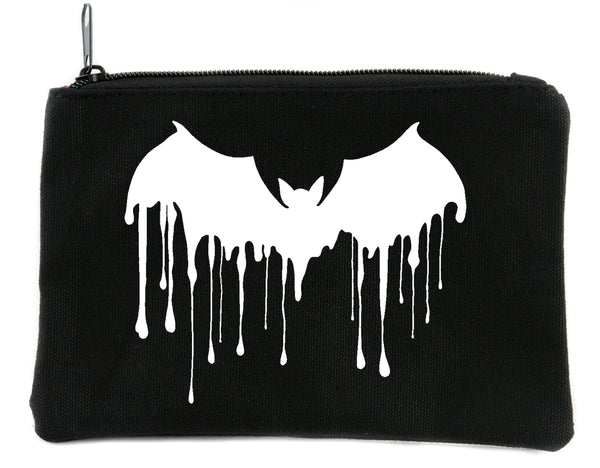 Vampire Bat Drip Melting Cosmetic Makeup Bag Pouch Alternative Gothic Accessories