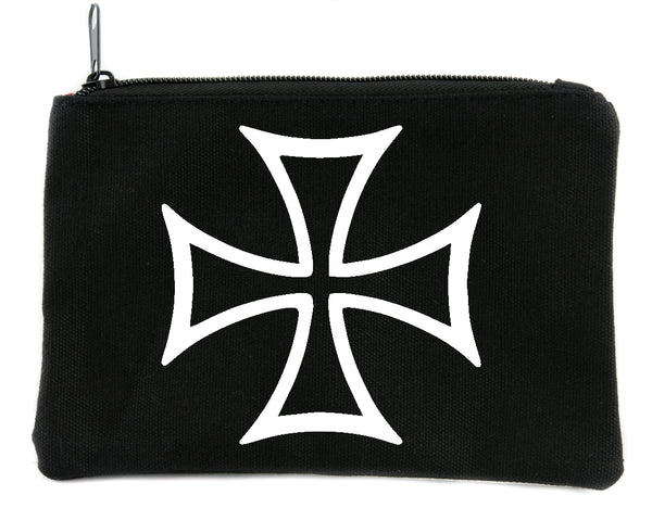 Iron Cross Outline Cosmetic Makeup Bag Pouch Accessories Military World War II