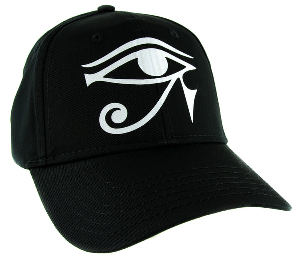 White Egyptian God Eye of Ra Horus Hat Baseball Cap Ancient Egypt Sun God