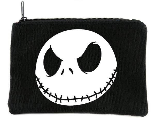 Evil Grin Jack Skellington Face Cosmetic Makeup Bag Pouch Nightmare Before Christmas