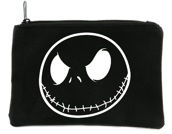 Negative Jack Skellington Face Cosmetic Makeup Bag Pouch Nightmare Before Christmas