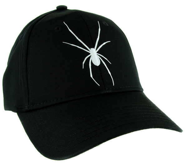 White Print Black Widow Spider Hat Baseball Cap Goth Punk