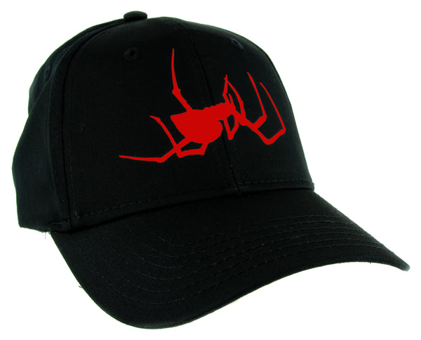 Red Spooky Crawling Black Widow Spider Hat Baseball Cap Halloween