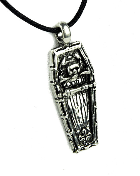 Skull Coffin Necklace Gothic Jewelry