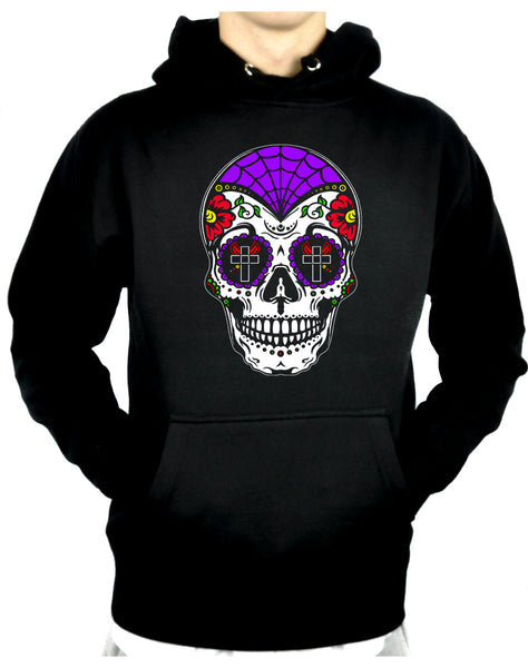 Sugar Skull Calavera Pullover Hoodie Sweatshirt "Dia De Los Muertos" Day of the Dead