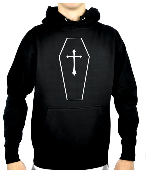 Toe Pincher Coffin w/ Cross Pullover Hoodie Sweatshirt