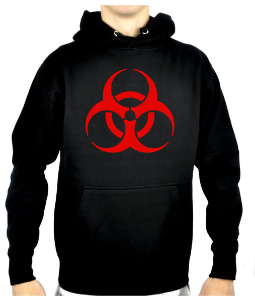 Red Bio-Hazard Radiation Pullover Hoodie Sweatshirt