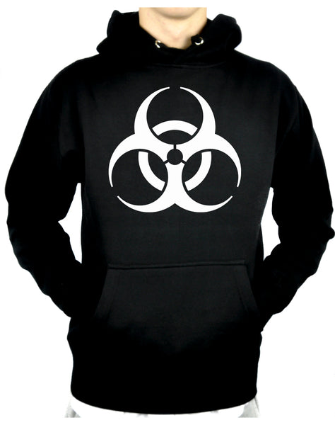 White Bio-Hazard Radiation Pullover Hoodie Sweatshirt