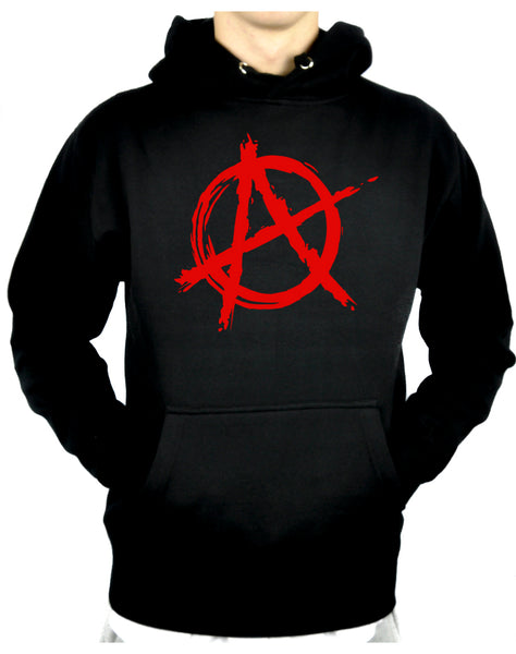 Red Anarchy Punk Rock Pullover Hoodie Sweatshirt