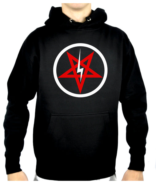 Inverted Pentagram Lightning Bolt Pullover Hoodie Sweatshirt