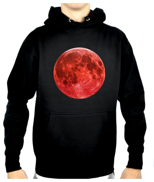 Blood Red Full Moon Pullover Hoodie Sweatshirt Lunar Eclipse
