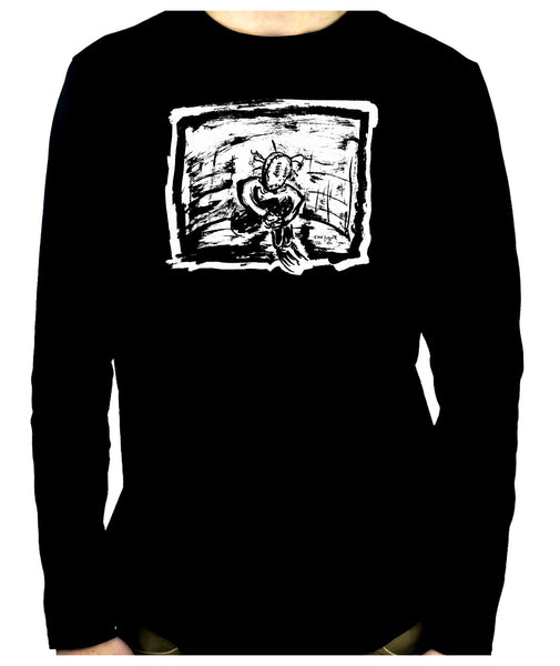 Sad & Lonely Depressed Ragdoll Men's Long Sleeve T-Shirt Gothic Clothing
