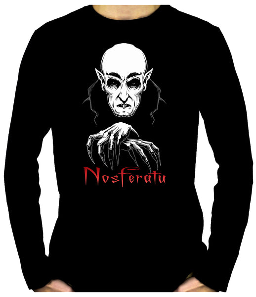 Nosferatu 1922 Vampire Count Orlok Long Sleeve Shirt Dracula Gothic Alternative Clothing