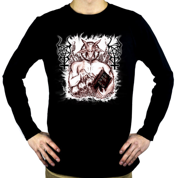 Satanic Baphomet Goat Devil Men's Occult Men's Long Sleeve T-Shirt