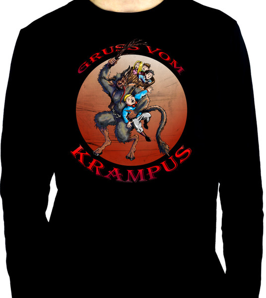 Gruss Vom Krampus Long Sleeve T-shirt Gothic Christmas Gift