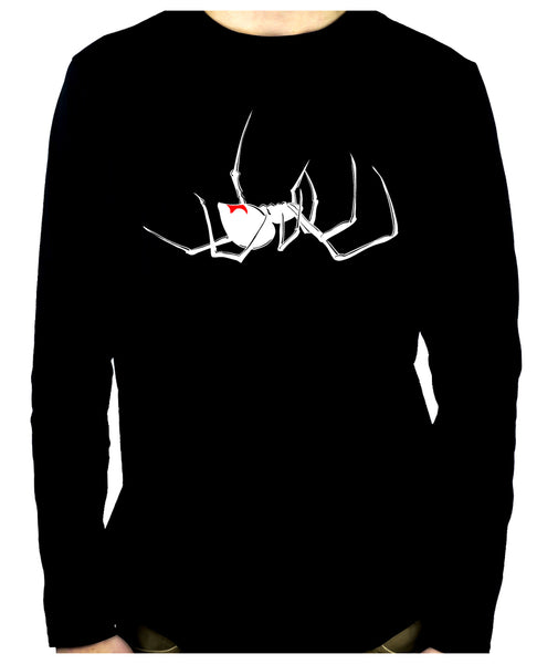 Black Widow Spider Men's Long Sleeve T-Shirt Gothic Clothing
