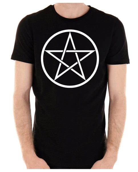White Woven Pentacle Men's T-Shirt Occult Clothing