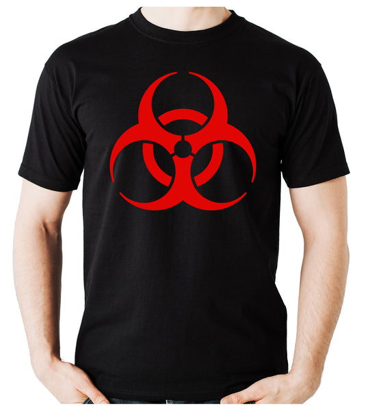 Red Bio-Hazard Radiation Men's T-Shirt Cyber Goth Clothing