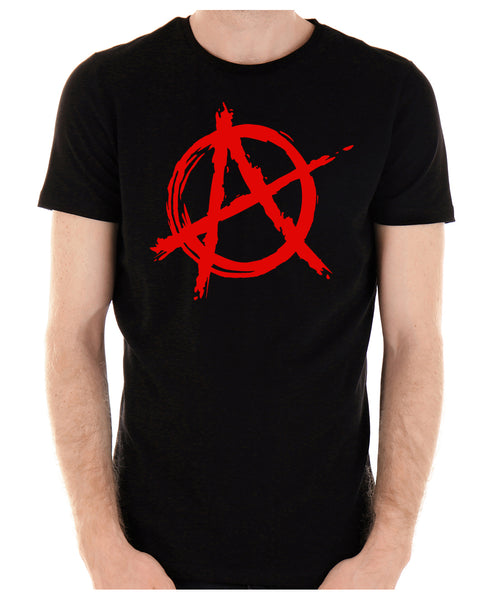Red Anarchy Punk Rock Men's T-Shirt Gothic Clothing