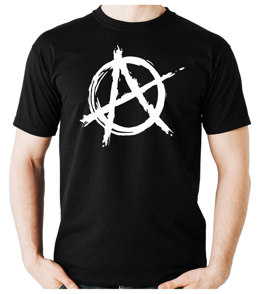 White Anarchy Punk Rock Men's T-Shirt Gothic Clothing