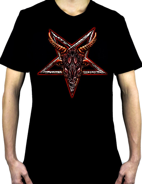 Sigil of Baphomet Sabbatic Goat Head Men's T-Shirt Occult Clothing