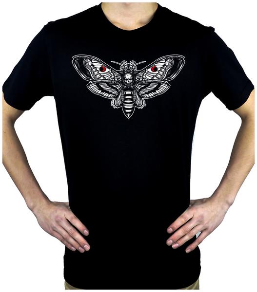Moth with Death Skull Men's T-Shirt Alternative Gothic Clothing