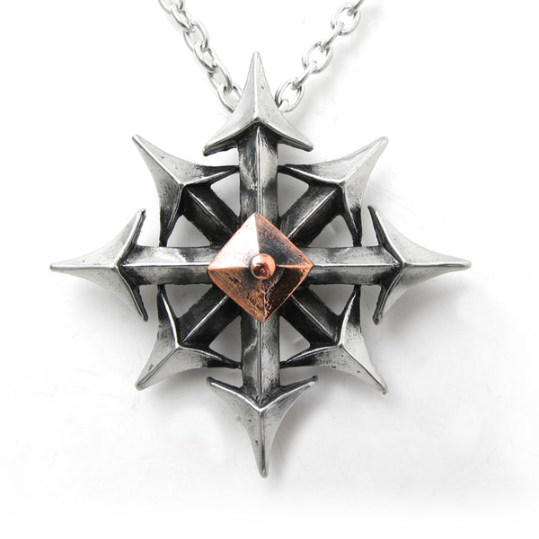 Alchemy Gothic Chaostar Pendant Necklace 8 Point Star