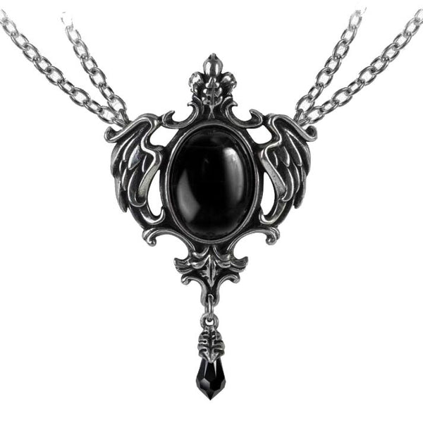 Alchemy Gothic Seraph of Light Wings & Teardrop Pendant Necklace
