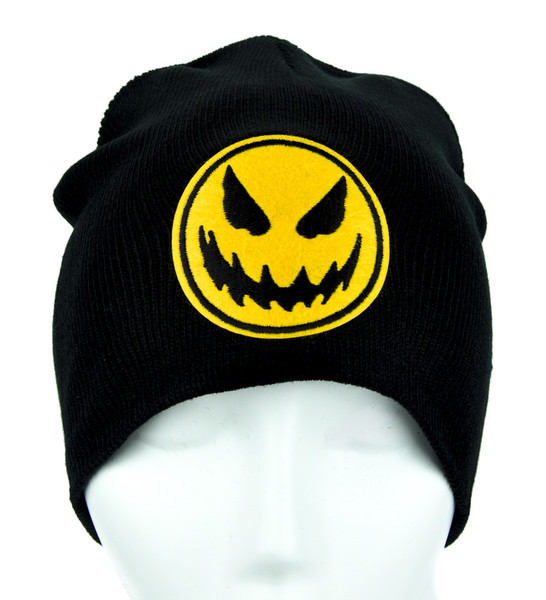 Death Pumpkin Beanie Jack O Lantern Halloween Clothing Knit Cap