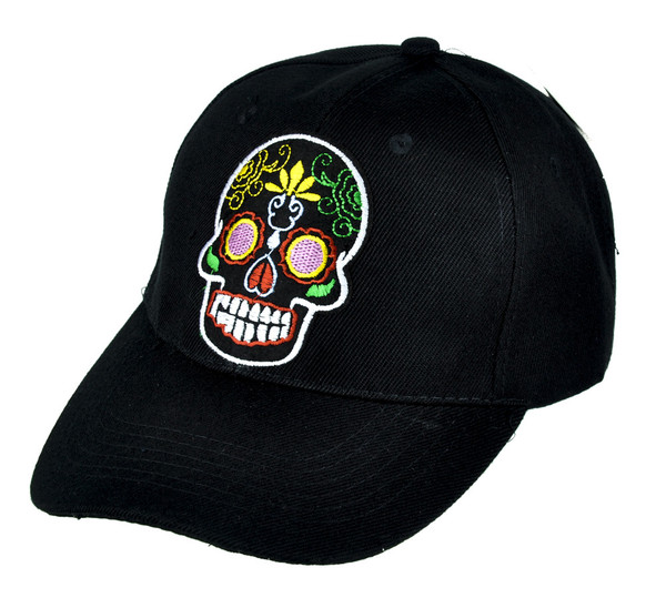 Sugar Skull Hat Baseball Cap Dia De Los Muertos Calaveras