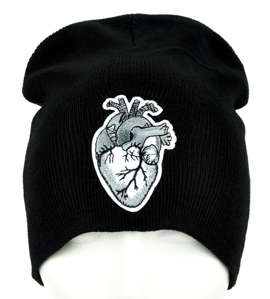 Anatomical Human Heart Beanie Occult Clothing Knit Cap