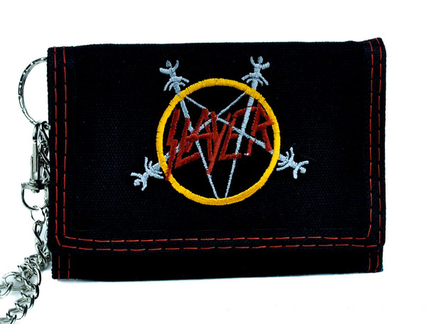 Slayer Reign of Blood Tri-fold Wallet w/ Chain Occult Clothing