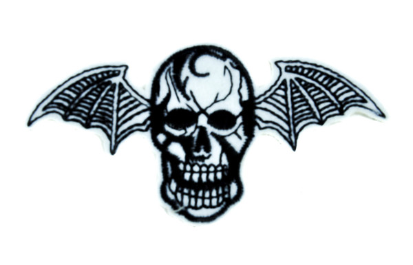 Bat Wing Skull Patch Iron on Applique Deathrock Clothing
