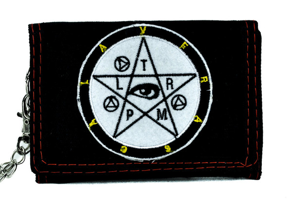 Occult Symbol Tri-fold Wallet w/ Chain Gothic Anime Clothing
