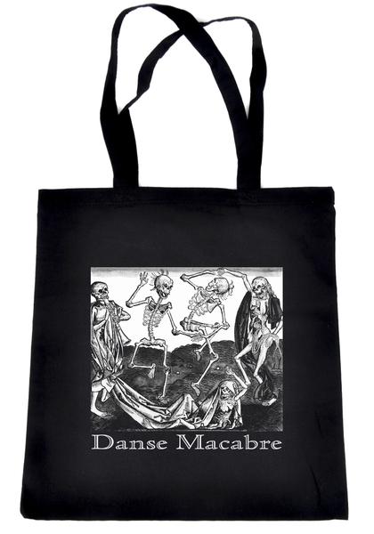 The Danse of Death Danse Macabre Tote Bag Book Handbag Skeletons
