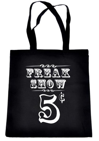 Freak Show Poster Tote Book Bag Carnivale Circus Side Show Handbag