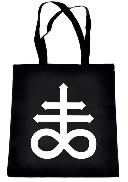 Crux Satanus Leviathan Cross Tote Book Bag Black Sulphur Handbag