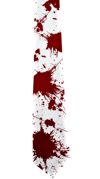 Blood Splatter Necktie Zombie Occult Clothing Tie