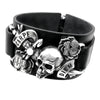 Alchemy Gothic Carpe Diem Skull Bracelet Wristband