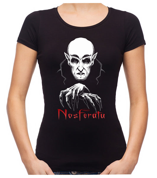 Nosferatu 1922 Vampire Count Orlok Women's Babydoll Shirt Top Gothic Clothing
