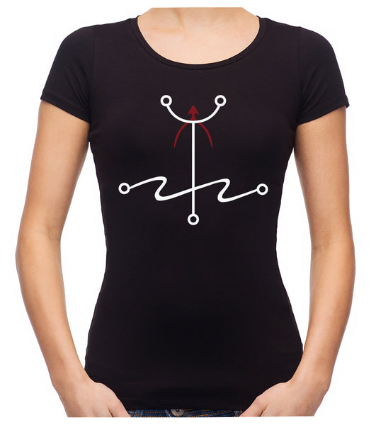 Mark of The Atheist Alchemy Symbol Women's Babydoll Shirt Humanist Freethinker Alternative Clothing