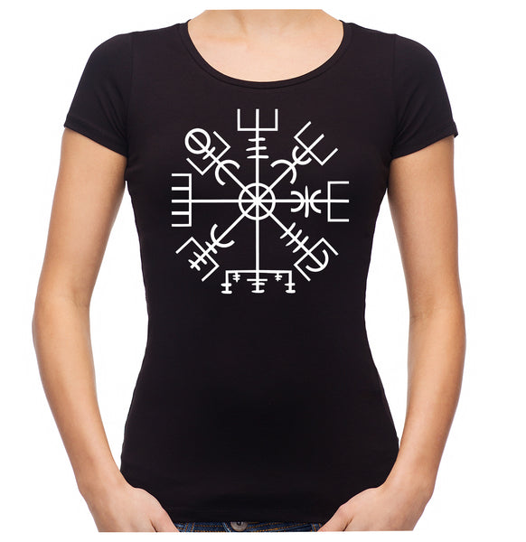 Vegvisir Viking Compass Symbol Women's Babydoll Shirt Viking Old Norse