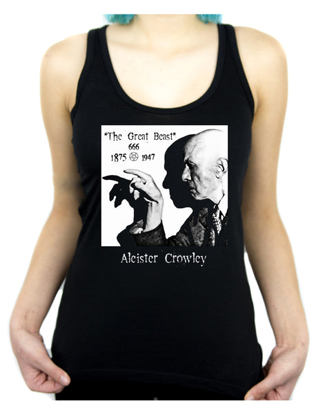 Aleister Crowley Women's Racer Back Tank Top Shirt The Great Beast 666