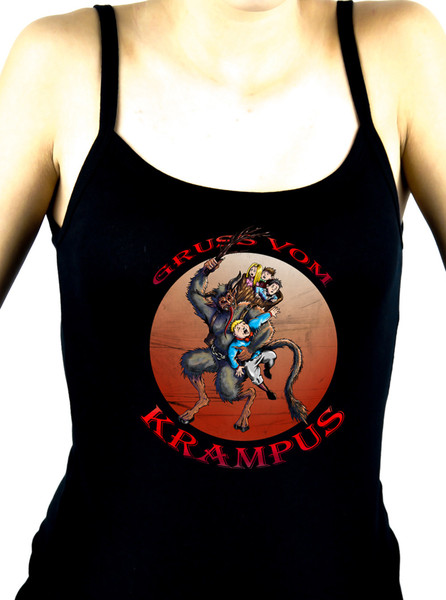 Gruss Vom Krampus Women's Spaghetti Strap Shirt Occult Christmas Gift